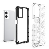 Honeycomb case armored cover with gel frame Oppo A76 / Oppo A36 / Realme 9i transparent