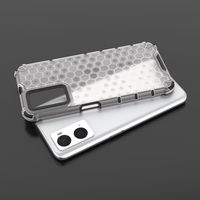 Honeycomb case armored cover with gel frame Oppo A76 / Oppo A36 / Realme 9i transparent