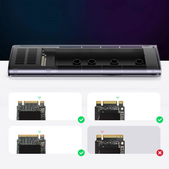 M.2 SSD Drive Enclosure USB 3.2 Gen 2 (SuperSpeed USB 10 Gbps) gray (CM400 90264)
