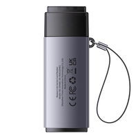 Baseus Lite serijos adapteris SD / TF USB kortelių skaitytuvas pilkos spalvos (WKQX060013)