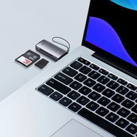 Baseus Lite serijos adapteris SD / TF USB kortelių skaitytuvas pilkos spalvos (WKQX060013)