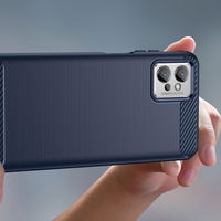 Anglies dėklas, skirtas Motorola Moto G32 lankstus silikoninis anglies dangtelis, mėlynas