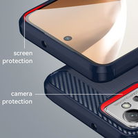Anglies dėklas, skirtas Motorola Moto G32 lankstus silikoninis anglies dangtelis, mėlynas