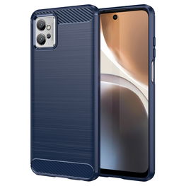 Anglies dėklas, skirtas Motorola Moto G32 lankstus silikoninis anglies dangtelis, mėlynas