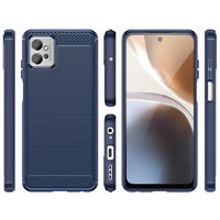 Anglies dėklas, skirtas Motorola Moto G32 lankstus silikoninis anglies dangtelis, mėlynas