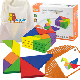 Tangram Medinės dėlionės žaidimas Dėlionės blokai