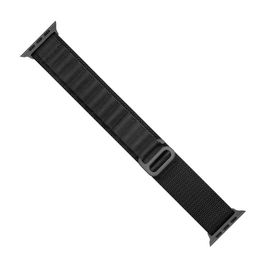 Dirželis su Alpine plieno sagtimi, skirtas Apple Watch 38/40/41 mm - juodas