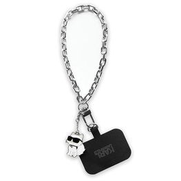 Karl Lagerfeld KLUCHCSKPK Universal Hand Strap Choupette dėklas - sidabrinis