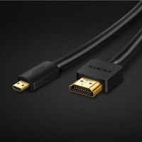 HDMI kabelis - micro HDMI kabelis 19 kontaktų 2.0v 4K 60Hz 30AWG 1,5 m juodas (30102)