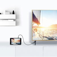 HDMI kabelis - micro HDMI kabelis 19 kontaktų 2.0v 4K 60Hz 30AWG 1,5 m juodas (30102)