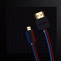 HDMI kabelis - micro HDMI kabelis 19 kontaktų 2.0v 4K 60Hz 30AWG 1,5 m juodas (30102)