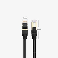 Kabelis Ethernet sujungimo kabelis RJ45 Cat 7 STP LAN 10Gbps 2m juodas (11269)