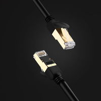 Kabelis Ethernet sujungimo kabelis RJ45 Cat 7 STP LAN 10Gbps 2m juodas (11269)
