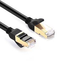 Kabelis Ethernet sujungimo kabelis RJ45 Cat 7 STP LAN 10Gbps 2m juodas (11269)