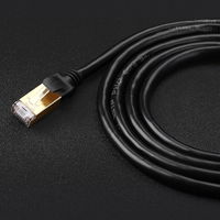 Kabelis Ethernet sujungimo kabelis RJ45 Cat 7 STP LAN 10Gbps 2m juodas (11269)