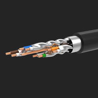 Kabelis Ethernet sujungimo kabelis RJ45 Cat 7 STP LAN 10Gbps 2m juodas (11269)
