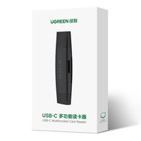 adapteris SD / micro SD kortelių skaitytuvas (USB C), juodas (CM304)