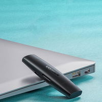 adapteris SD / micro SD kortelių skaitytuvas (USB C), juodas (CM304)