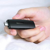 adapteris SD / micro SD kortelių skaitytuvas (USB C), juodas (CM304)