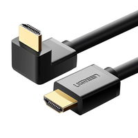 kampinis HDMI kabelis (90°) 4K 2 m juodas (HD103)