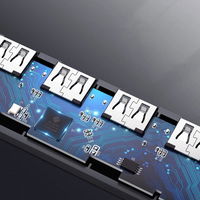 USB šakotuvas - 4x USB 3.2 Gen 1 su micro USB maitinimo prievadu, pilkos spalvos (CM219 50985)
