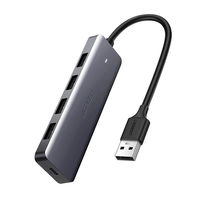 USB šakotuvas - 4x USB 3.2 Gen 1 su micro USB maitinimo prievadu, pilkos spalvos (CM219 50985)