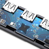 USB šakotuvas - 4x USB 3.2 Gen 1 su micro USB maitinimo prievadu, pilkos spalvos (CM219 50985)