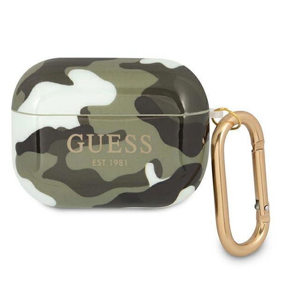 Guess GUAPUCAMA AirPods Pro dangtelis žalia/aki Camo kolekcija