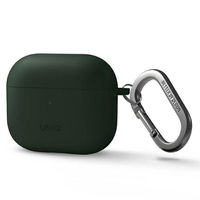 UNIQ dėklas Nexo AirPods 3 gen + ausų kabliukai Silikoninis žalias/žalias