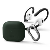 UNIQ dėklas Nexo AirPods 3 gen + ausų kabliukai Silikoninis žalias/žalias