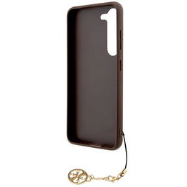 Guess GUHCS23SGF4GBR S23 S911 rudos/rudos spalvos kietas dėklas 4G Charms Collection