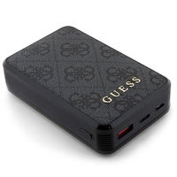 Guess Powerbank 18W GUPB10DP4GEGK 10000mAh juoda/juoda 4G odinis metalinis logotipas