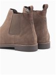 Mens leather boots - dark beige V4 OM-FOCS-0134