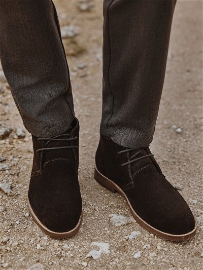 Vyriški odiniai suvarstomi batai - tamsiai rudi