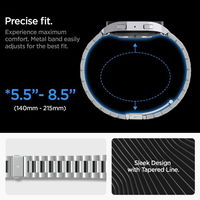 Spigen Modern Fit dirželis Samsung Galaxy Watch 6 (44 mm) - sidabrinis