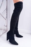 Ilgaauliai batai Lu Boo Suede Black Tamaris batai