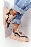 sportiniai platforminiai batai Lu Boo Smėlio spalvos