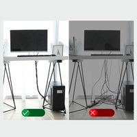 Baseus Rainbow Circle kabliukų ir kilpų dirželiai - velcro juosta kabelių organizatoriui 1 m juoda (ACMGT-E01)