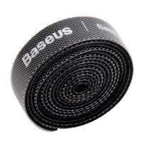 Baseus Rainbow Circle kabliukų ir kilpų dirželiai - velcro juosta kabelių organizatoriui 1 m juoda (ACMGT-E01)