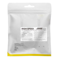 Baseus Speed Six plokščias tinklo kabelis RJ45 1000Mbps 2 m juodas (WKJS000101)