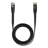 Baseus Speed Six plokščias tinklo kabelis RJ45 1000Mbps 2 m juodas (WKJS000101)
