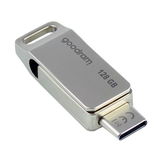 128 GB USB 3.2 Gen 1 USB / USB C OTG ODA3 Goodram atmintinė - sidabrinė