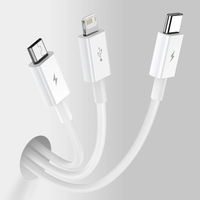 [ ] Baseus Superior 3in1 USB kabelis - Lightning / C tipo USB / micro USB 3,5 A 1,5 m baltas (CAMLTYS-02)
