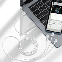 [ ] Baseus Superior 3in1 USB kabelis - Lightning / C tipo USB / micro USB 3,5 A 1,5 m baltas (CAMLTYS-02)