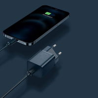 [ ] Baseus Super Si 1C greitas sieninis įkroviklis USB C tipo 20 W Power Delivery + USB C tipo - Lightning kabelis 1 m mėlynas (TZCCSUP-B03)