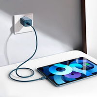 [ ] Baseus Super Si 1C greitas sieninis įkroviklis USB C tipo 20 W Power Delivery + USB C tipo - Lightning kabelis 1 m mėlynas (TZCCSUP-B03)