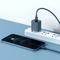 [ ] Baseus Super Si 1C greitas sieninis įkroviklis USB C tipo 20 W Power Delivery + USB C tipo - Lightning kabelis 1 m mėlynas (TZCCSUP-B03)
