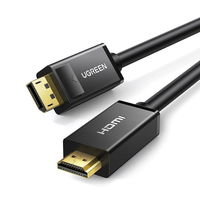 DisplayPort - HDMI kabelis DP101 4K 3 m - juodas