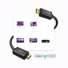 DisplayPort - HDMI kabelis DP101 4K 3 m - juodas