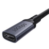Baseus 10 Gb/s ilginamasis kabelis 0,5 m juodas